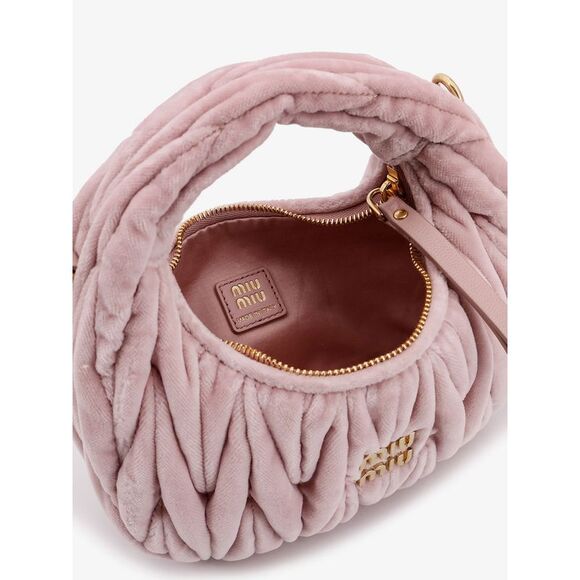 Miu Miu Women Wander Matelasse Velvet Mini Crossbody Bag - Picture 5 of 5
